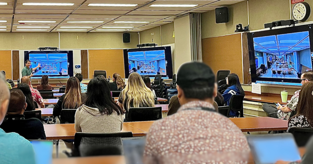 A man giving a presentation to a group.