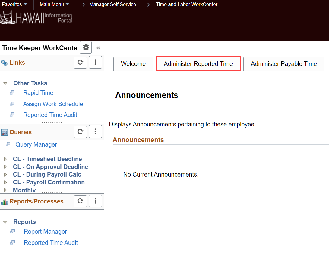 Hawaii Information Portal | Managing Exceptions