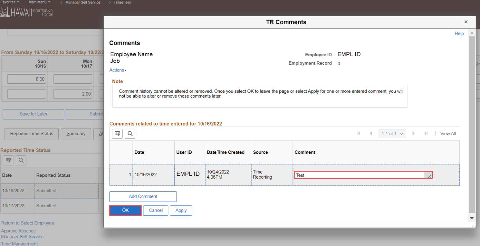 Hawaii Information Portal How To Adjust Employee Compensatory Time