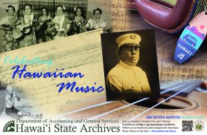 2020 Hawaii State Archives Poster, Celebrating Hawaiian Music, English version