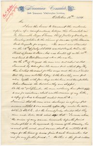 Image of Letter of Hawaiian Kingdom Consul at Port Townsend, page 1, Ref No. 404-33-526