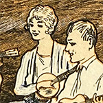 Banjolele player from The At-A-Glance Illustrated Self Instructor for Ukulele and Ukulele Banjo